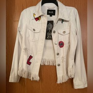 White DAZL “LOVE” jacket.